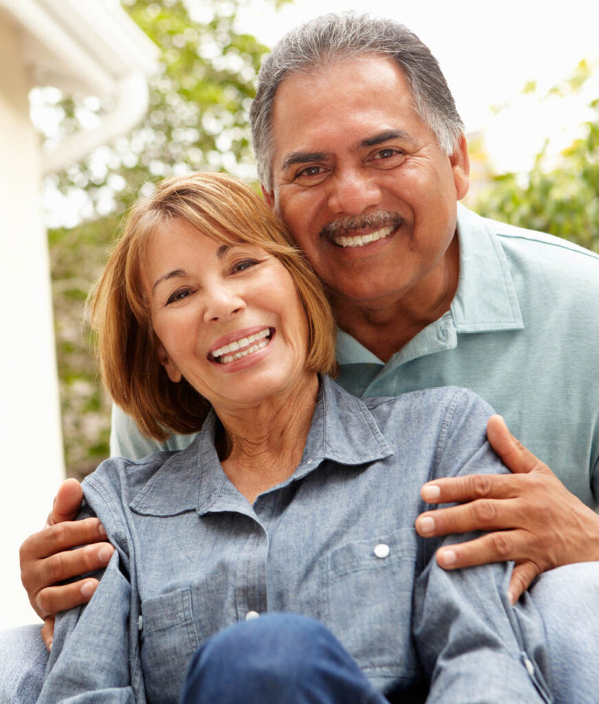 Mature couple relaxing outdoors